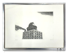 Paul Flora - Radierung um 1977 - 'Vor der Katastrophe... ' - signiert nummeriert