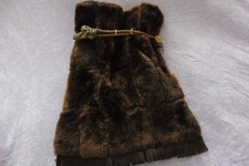 Tasche/beutel aus Lammfell Lederfransenabschluss Kordelzug Innenfutter