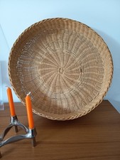 Großes rundes Weidentablett,Deko