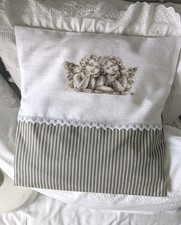 Kissenhülle 40x40 Kreuzstich Acufactum Point de Croix Weihnachten Engel Winter