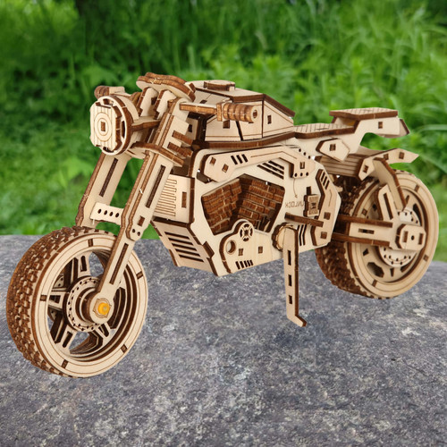 Holzpuzzle motorrad - 3d,