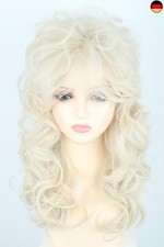 LeMarnia Frauen Beige lange lockige Perücken 70er Jahre 80er Jahre Mode Sänger P