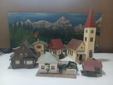 AUHAGEN, VOLLMER Faller ? - TT - 5 x - Häuser +Kirche H21