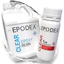 EPODEX® 2K Epoxidharz | Transparente Farben | Gießhöhe bis 10cm | Mengenrabatt