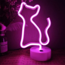 Katze led leuchtreklame - led,