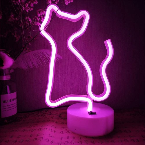 Katze led leuchtreklame - led,
