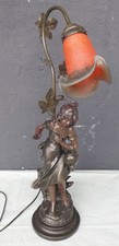 Figur Frau Bronze Tischlampe