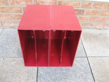 2 Stück Schallplatten LP Ständer Box rot weinrot dunkelrot für je ca. 40 LP's