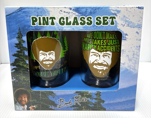Bob ross pint beer - bob, glass