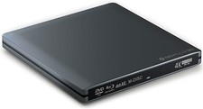 techpulse120 externes USB 3.1 UHD 4k 3D Laufwerk Bluray Brenner BD DVD CD Grau