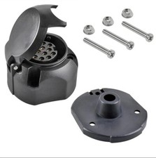 13-pol. KFZ Anbausteckdose PVC mit Abschaltkontakt Dichtung Schrauben - 343531