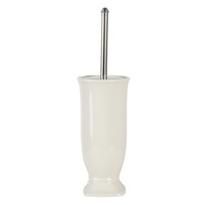 Clayre&Eef Keramik WC Garnitur Toiletten Bürsten Halter Bad WC weiß Landhaus