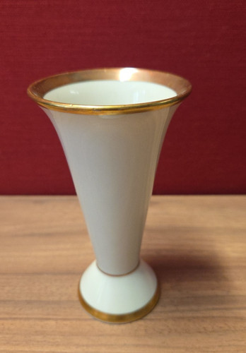 Porzellan vase creme gold - porzellan,