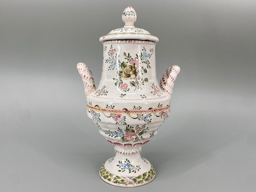 Deckelvase rokoko floral - deckelvase,