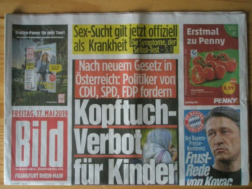 Bildzeitung 2019 ein - bildzeitung, 17.05.2019