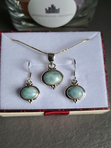 Larimar schmuckset silber - larimar,