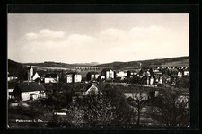 AK Falkenau i. Sa., Generalansicht, Blick zur Brücke im Hintergrund 