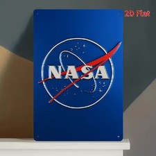 Blechschild NASA USA Aeronautics Werbeschild Vintage Metallschild TEL4041