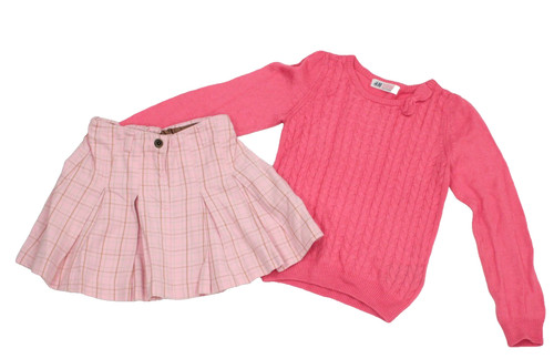 2tlg falten rock karorock - h&m, falten-