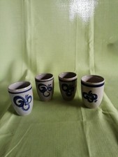 Weinbecher 4 Stück Steingut
