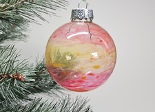 Christmas ball glass hand