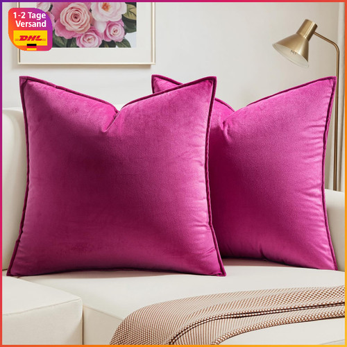 Kissenbezug samt 40x40 - samt, pink
