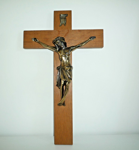 Altes wandkreuz kruzifix eiche - wandkreuz,
