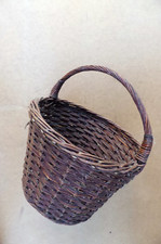 Alter Weidenkorb, Kartoffelkorb, Obstkorb, Höhe (ohne Henkel) ca. 27cm, 