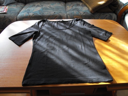 Damen shirt schwarz - schwarz, &