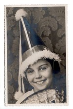 Altes Foto Kind mit Partyhut