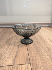 IKEA YNGAREN | Glasschale Servierschale Schüssel Deko Vintage-Look grau blau