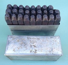 Schlagbuchstaben 3 mm Schlagstempel Stanzen Präge Stempel Satz alt Schlagzahlen