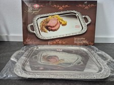 Serviertablett Marke Tischfein Crominal Royal - rechteckig mit Griffen