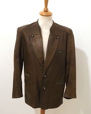 Distler Herren Trachten Sakko Jacket Grösse 48 Nappa Leder H025