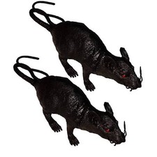 2 x schwarze Horror Ratte aus
