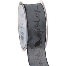 Trauerband Good bye Schwarz Organzaband Vogel 40mm 20m