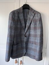 LARDINI Sakko Jacket Kariert Blazer Gr. 48 Blau Rot
