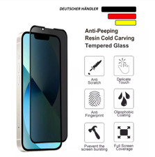 1-3 Blickschutz Display Schutz Glas iPhone 17 16 15 14 13 12 Pro Max Plus