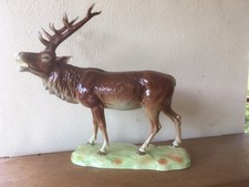 Großer Hirsch Keramik Max Roesler Rodach Signiert E. Wagner