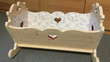alte Puppen Wiege  aus Holz