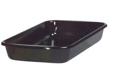 Riess Auflaufform 40x21,5x5,7 cm Bratform Bräter schwarz Emaille Backform Ofen