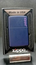 Original Zippo / Neuwertig / Matt blau