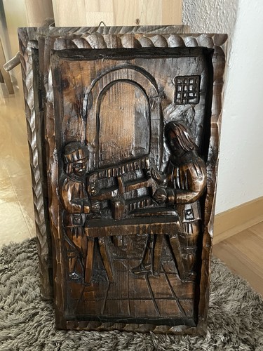 Holzbild handgeschnitztes - holzbild,
