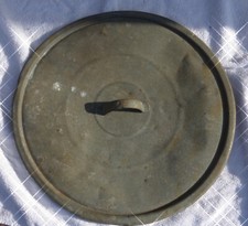 alter Ersatz Deckel ca 39 cm DM für Kessel ZINKTOPF Topf Zinkdeckel Topfdeckel