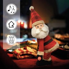 Singender & tanzender Weihnachtsmann 30 cm Weihnachtsfigur mit Musik & Bewegung