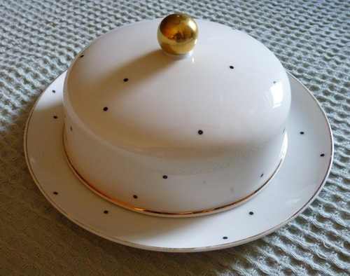 Porzellan butterdose rund - porzellan,