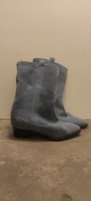 Blaue Wildleder-Stiefeletten
