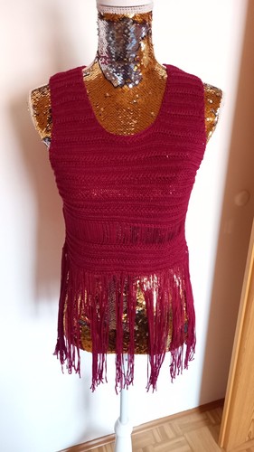 Hippie boho fransenshirt s - fransenshirt, gr.