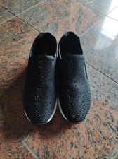 Schwarz/weiße Glitzerschuhe