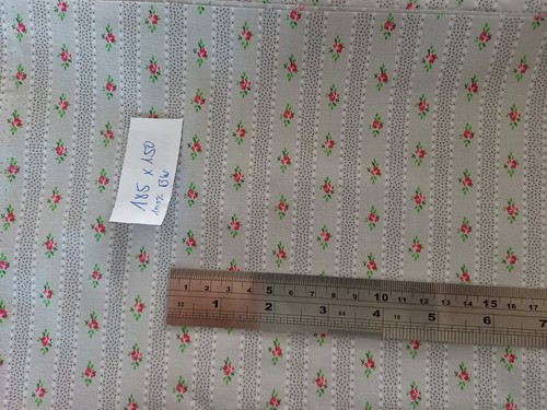 Stoff grau mit rosendruck - stoff, 100%